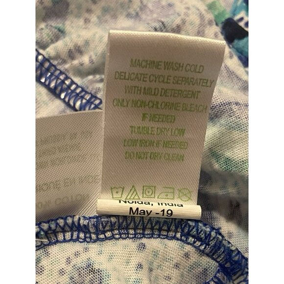 Lilly Pulitzer Venecia Blue Ruffle Beach Tropical Romper Shorts Girls XL 12-14 - Picture 11 of 11